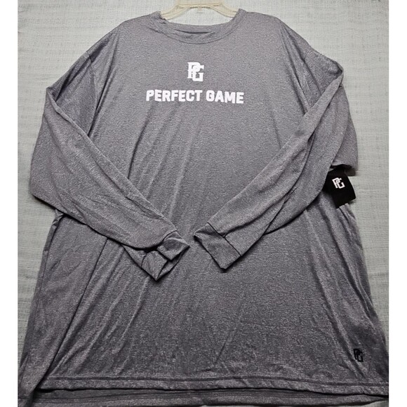 Perfect Game Men’s Long Sleeve Performance T-Shirt Gray 3XL New With Tags - Picture 2 of 8